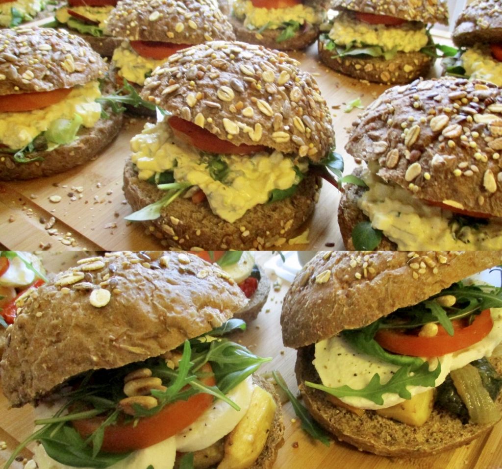 eiersalade,
gegrilde groenten | mozzarella | tomaat