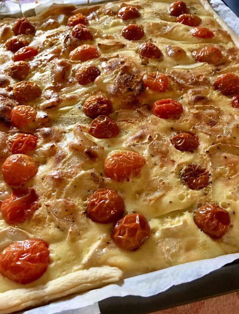 quiche geitenkaas | peer | tomaat