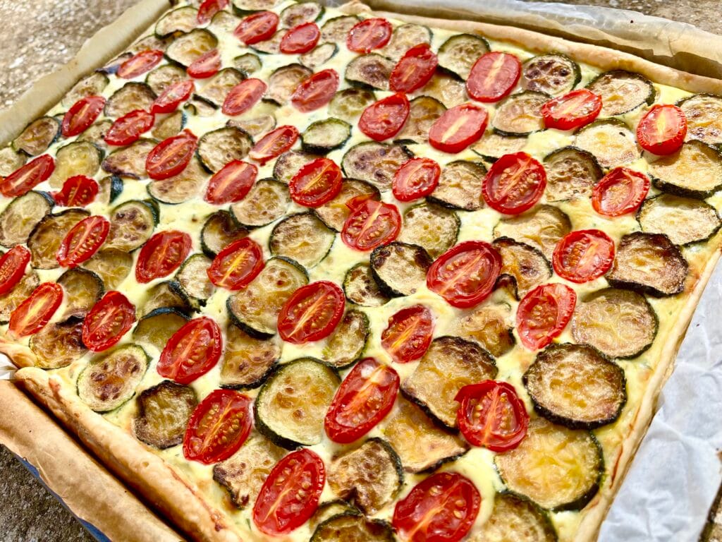 courgette|citroen|ricotta quiche