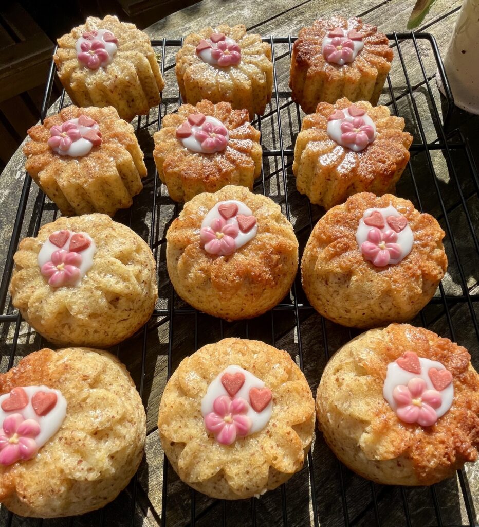 Appel|kokos|citroen bloemen cupcakes