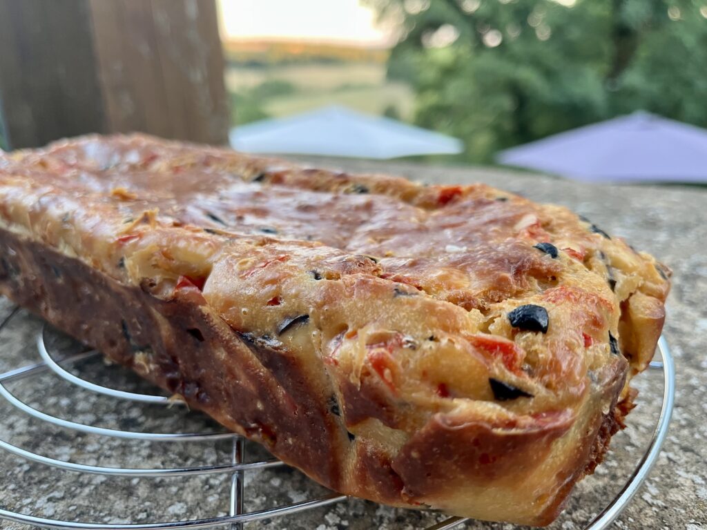 hartige cake feta|paprika|olijf